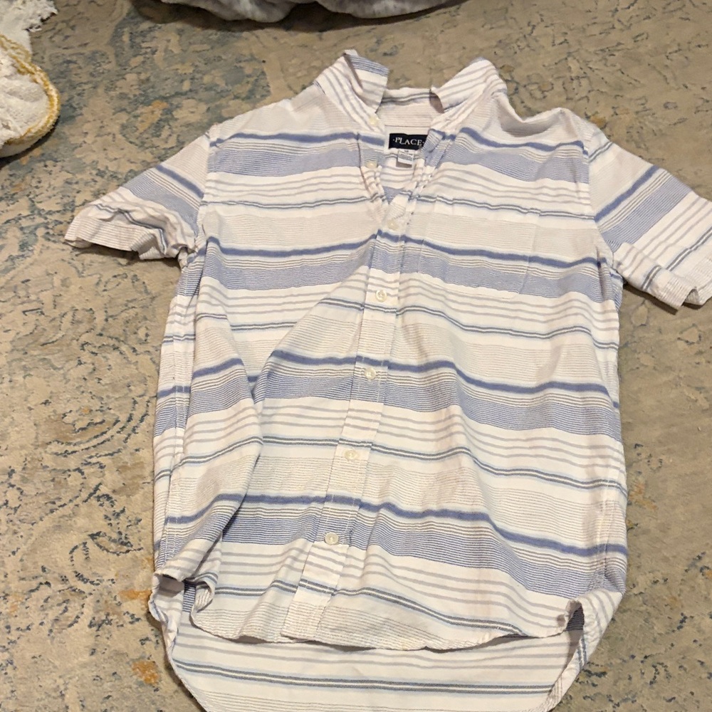 Ralph Lauren Casual Blue and White Striped Shirt